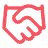 icone poignée de main rouge